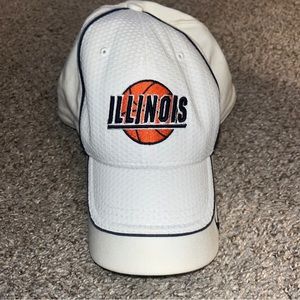 Illinois Fighting Illini Stretch Fit Fitted Hat Cap Nike Elite Basketball White